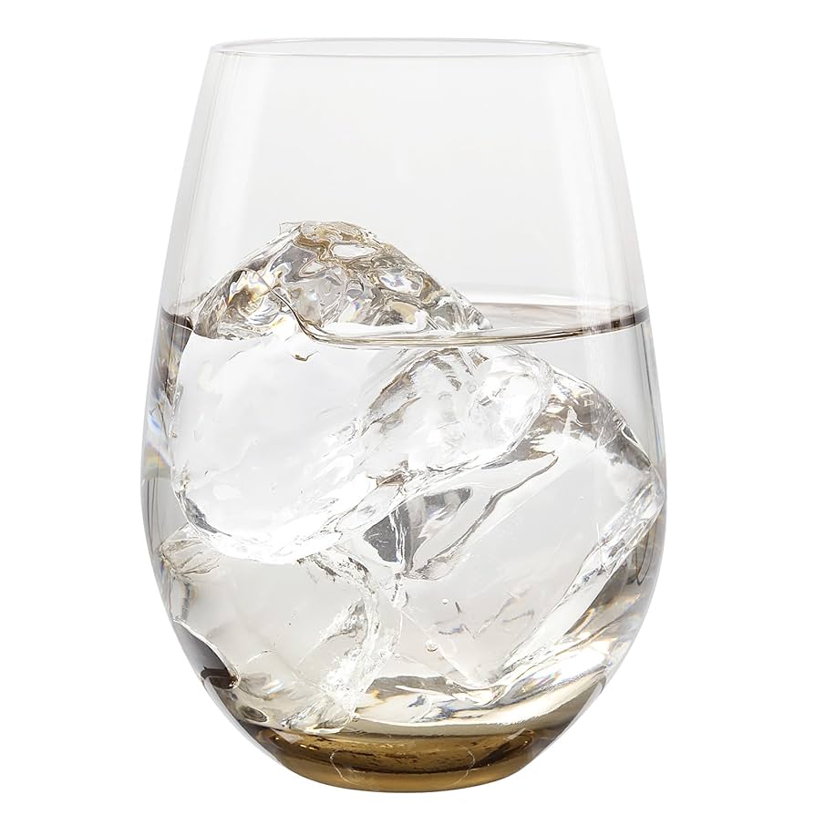 ハンドメイド ガラスタンブラー×１２個 Amazon｜ウォーターバリエーション 12タンブラー（アンバー